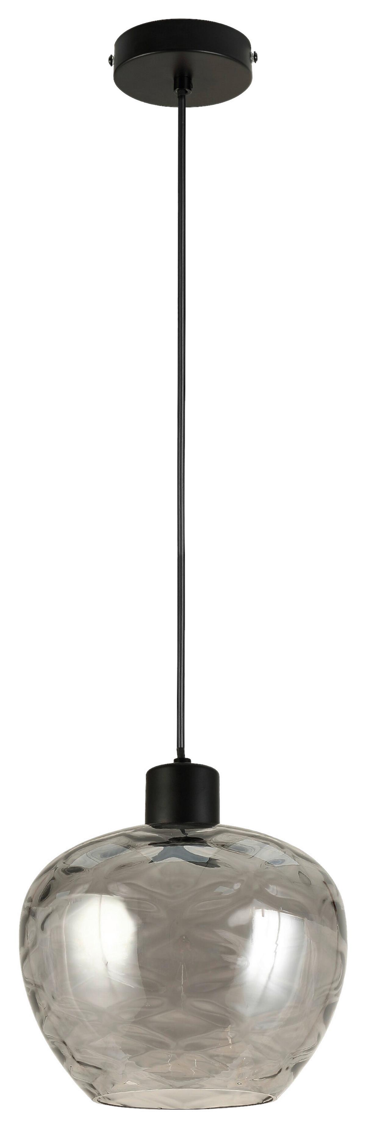 ZÁVĚSNÉ SVÍTIDLO RUZ - černá, Moderní, kov/sklo (24/120cm) - Modern Living