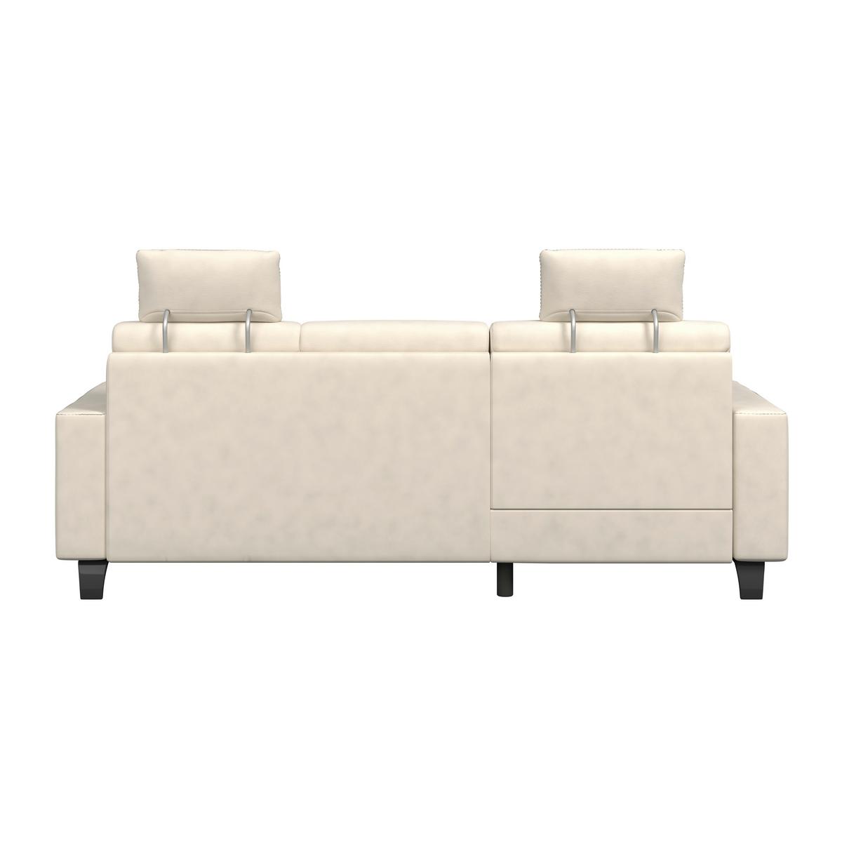 Ecksofa Varese mit Bettkasten Naturfarben 164x239 cm - Beige/Schwarz, KONVENTIONELL, Textil (164/239cm) - James Wood
