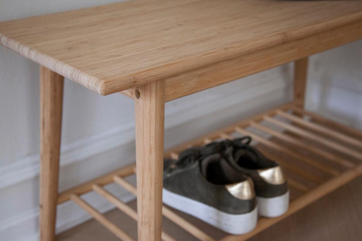 Schuhbank Noble 4168002 - Naturfarben, ROMANTIK / LANDHAUS, Holz (90/45/35cm) - MID.YOU