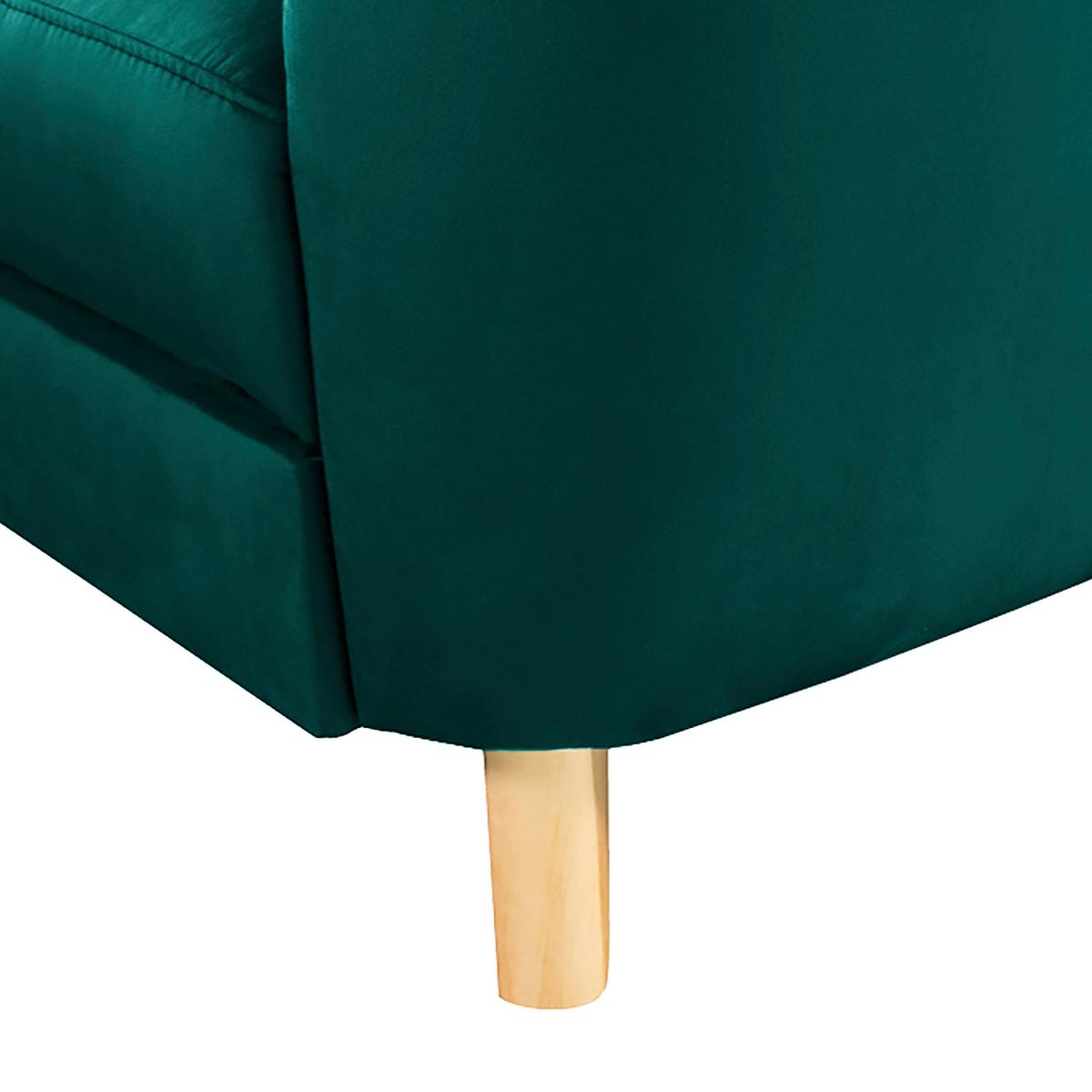 Ecksofa Nordic, Petrol S: 190x236 cm - Buchefarben/Petrol, Design, Textil (190/236cm) - Livetastic