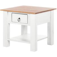 Couchtisch Ines Mit Ablagefach Weiß/honig - Weiß/Honig, Design, Holz (50/45/50cm) - MID.YOU
