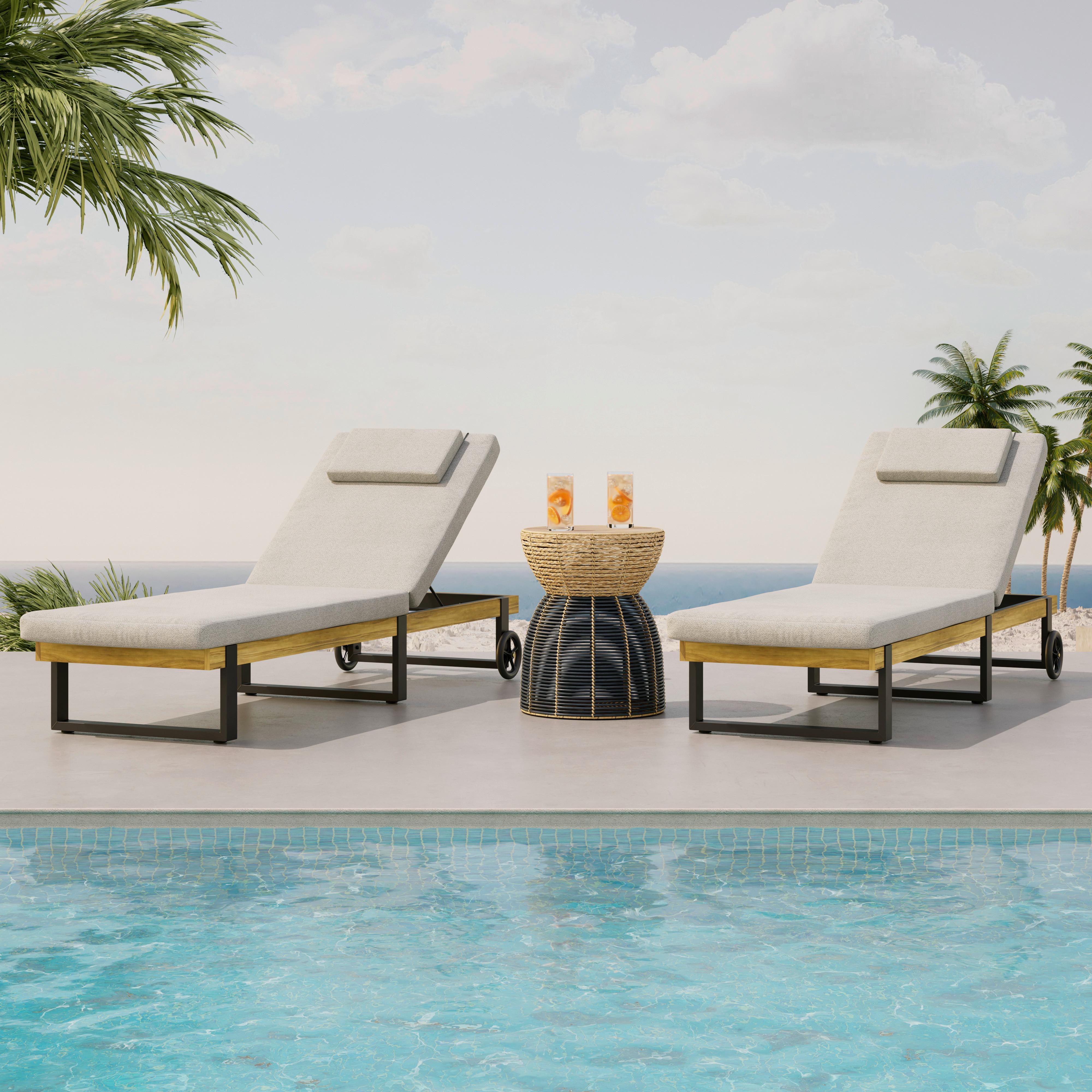 ZÁHRADNÉ LEŽADLO ELENYI - farba akácie, Modern, kov/drevo (200/95/65cm) - Bessagi Garden