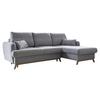 Ecksofa Scandic Lagom Hellgrau S: 235x157 Cm - Hellgrau/Naturfarben, Textil (235/157cm) - MID.YOU