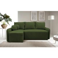 Ecksofa Fancy Grün 143x209 cm - Schwarz/Grün, Design, Textil (143/209cm) - MID.YOU
