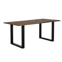 Esstisch Schwarz/walnussfarben B: 120cm - Walnussfarben/Schwarz, MODERN, Holz/Metall (120/80/75cm) - Livetastic