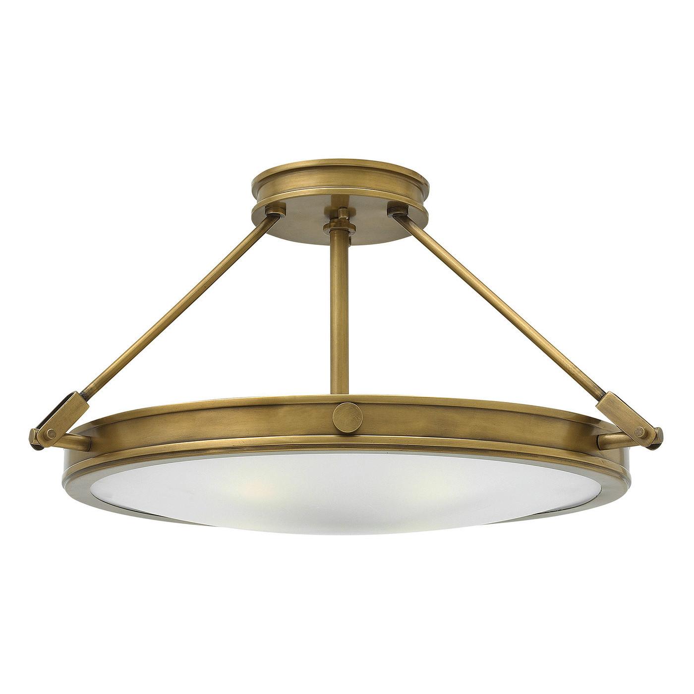 Mennyezeti Lámpa Hk-Collier-Sf-M - sárgarézszínű, Konventionell, üveg/fém (55.9/29.3cm) - Elstead Lighting