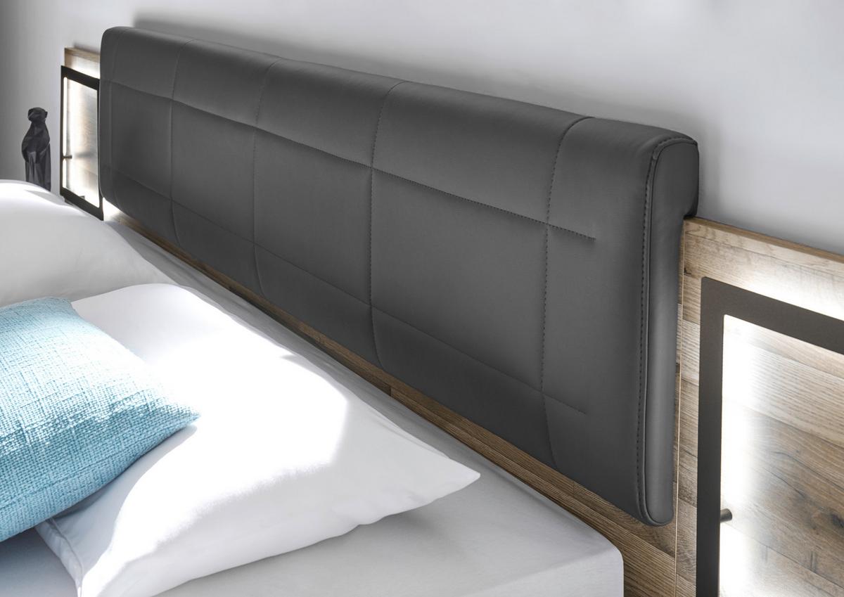 Futonbett 180x200 cm James Eiche Dekor/Graphit - Eichefarben/Graphitfarben, KONVENTIONELL, Holzwerkstoff/Textil (180/200cm) - James Wood