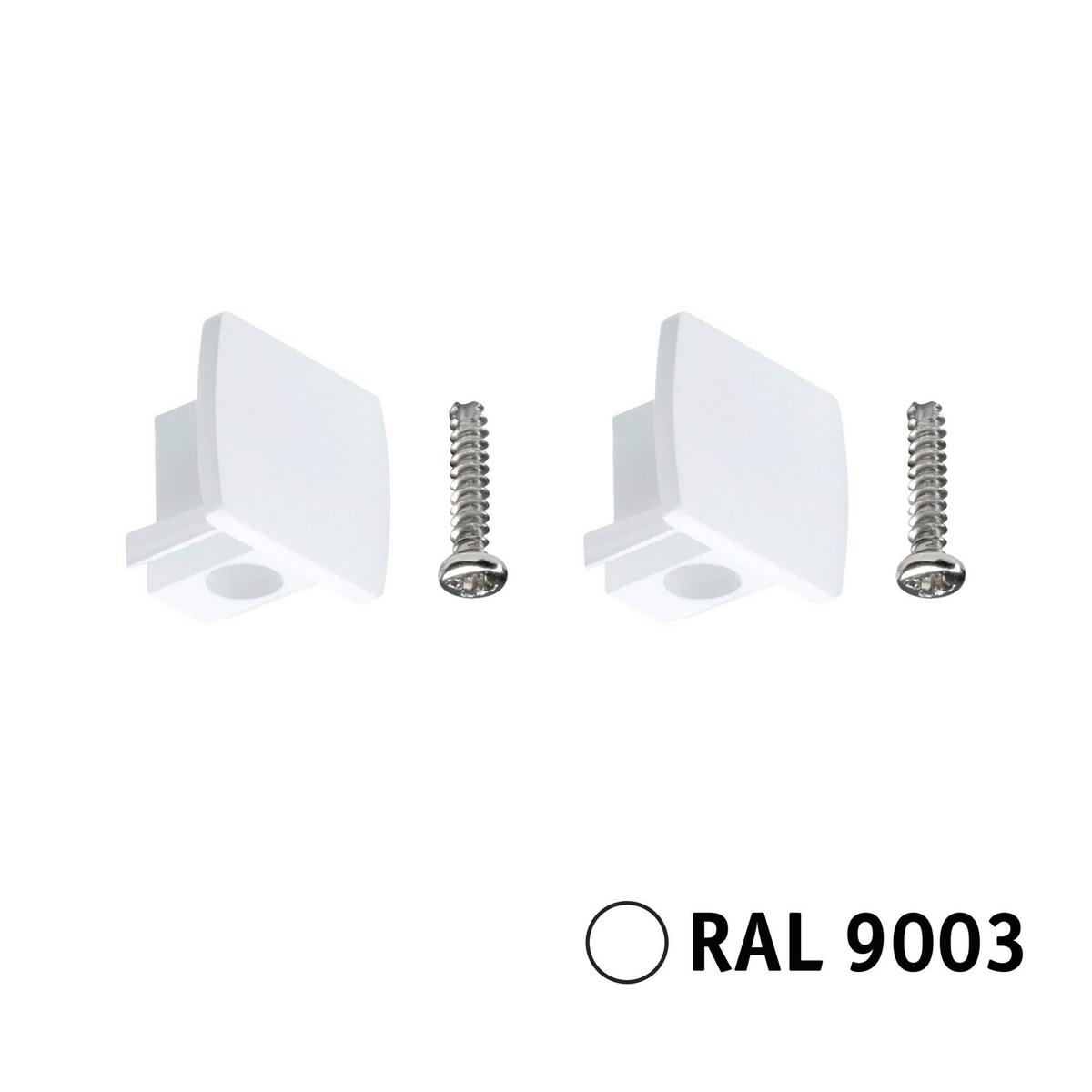 Schiennensystem-Endkappe 95653 Urail Endkappe Sw 2er - Weiß, Basics, Kunststoff (1,3/1,8/2,1cm) - Paulmann