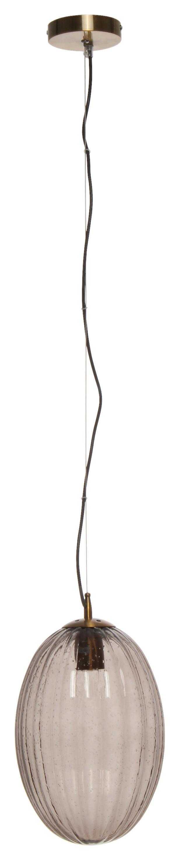 Hängeleuchte Virgina 125 Grau B: 23 cm - Grau, Basics, Glas/Metall (23/23/36cm) - Kayoom