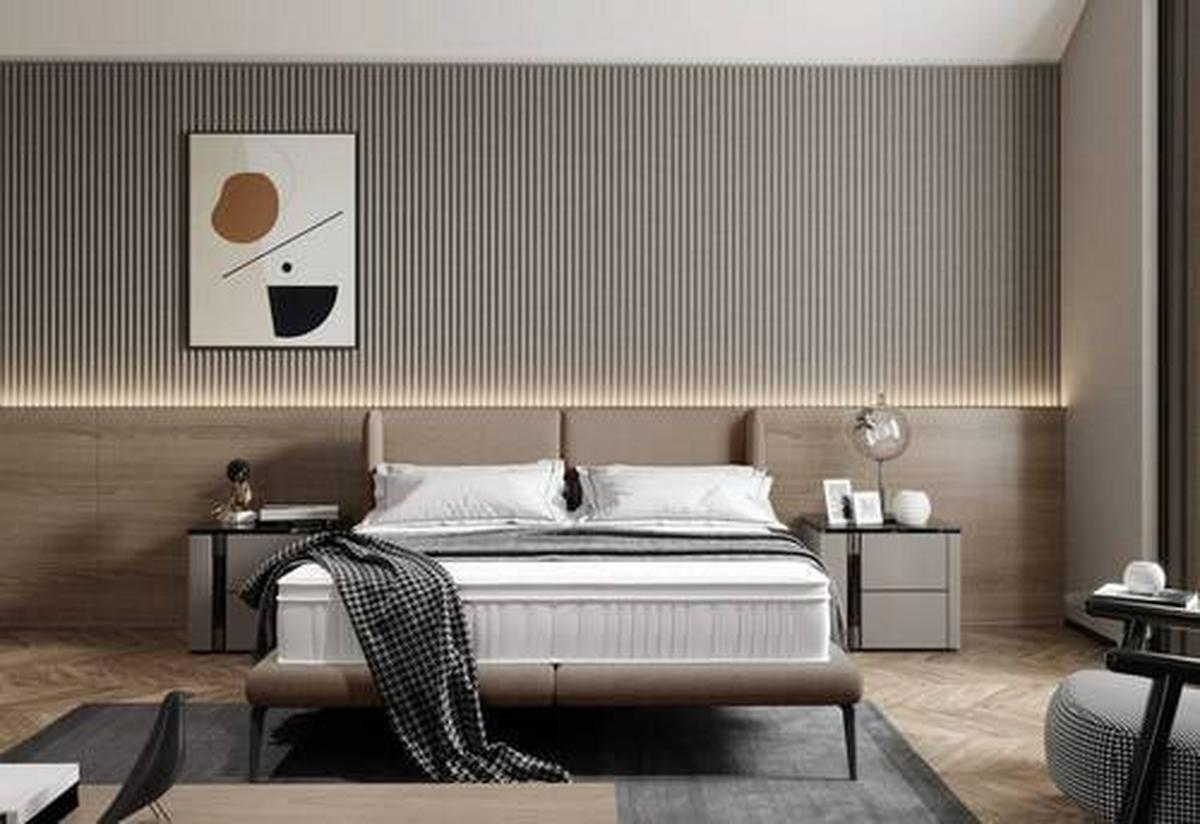 Polsterbett Tessina Now Or Never - Creme/Schwarz, MODERN, Textil (180/200cm) - Livetastic