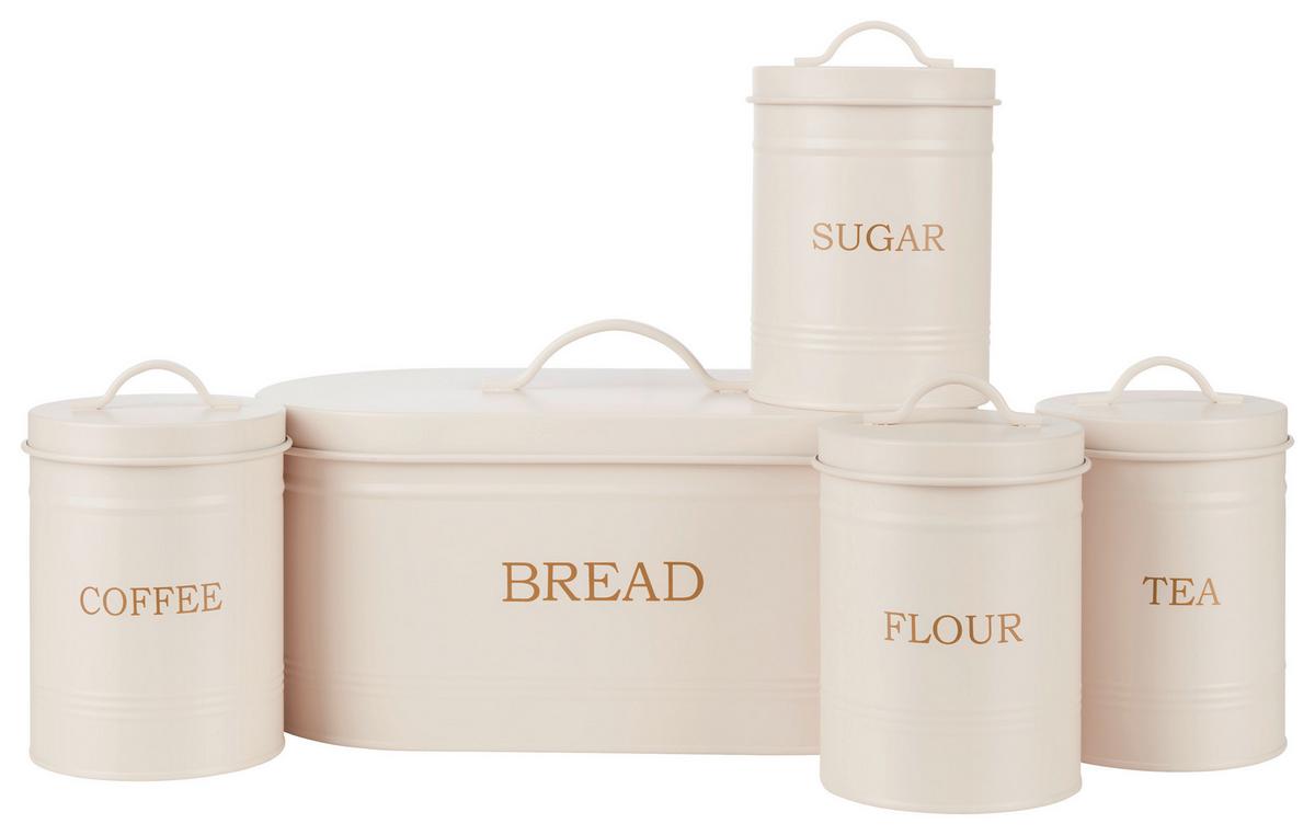 Dóza na potraviny Berta - Sugar, 1,2l - krémová/béžová, Moderní, kov (11/15cm) - Modern Living