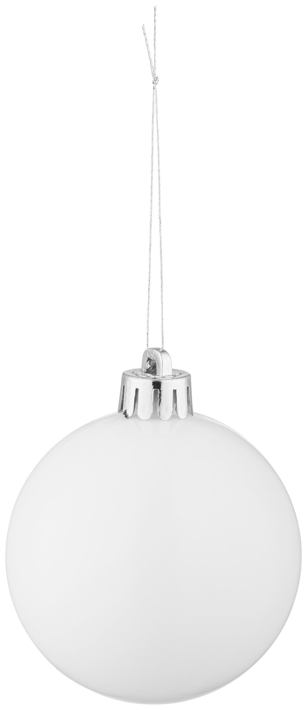 CHRISTBAUMKUGEL-SET Herbert, Weiß, 30-teilig - Weiß, KONVENTIONELL, Kunststoff (6cm) - Luca Bessoni