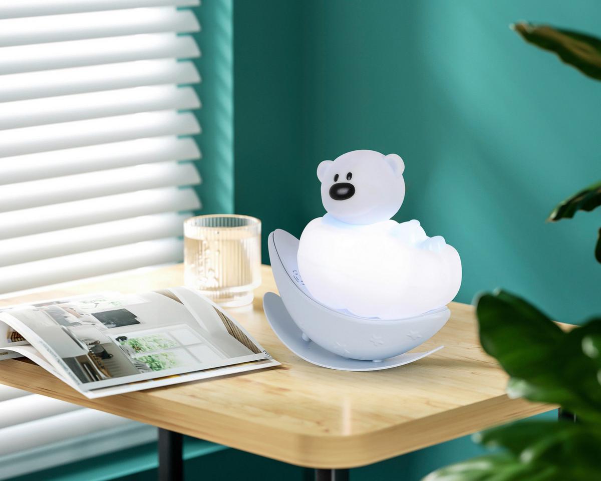 DEKORAČNÍ LED SVÍTIDLO OLI - světle modrá, Moderní, plast (6,7/11/11,5cm) - Modern Living