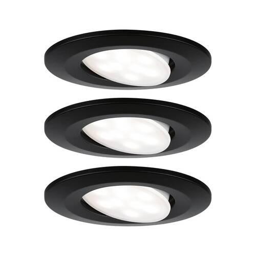 LED-Deckenleuchte Ø 9 cm, 1-Flammig, Rund - Schwarz, Basics, Metall (9cm) - Paulmann