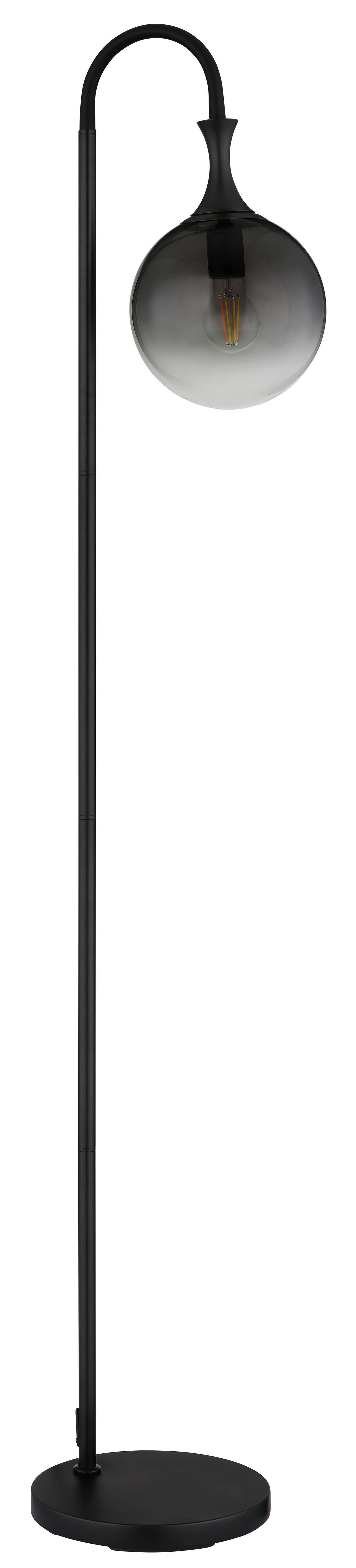 Stehleuchte 15885s - Schwarz/Grau, Design, Glas/Metall (29/25/152cm) - Globo