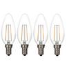 LED žárovka Multi, 3,8W, 4ks v balení - čiré, kov/sklo (3,7/9,8cm) - Modern Living