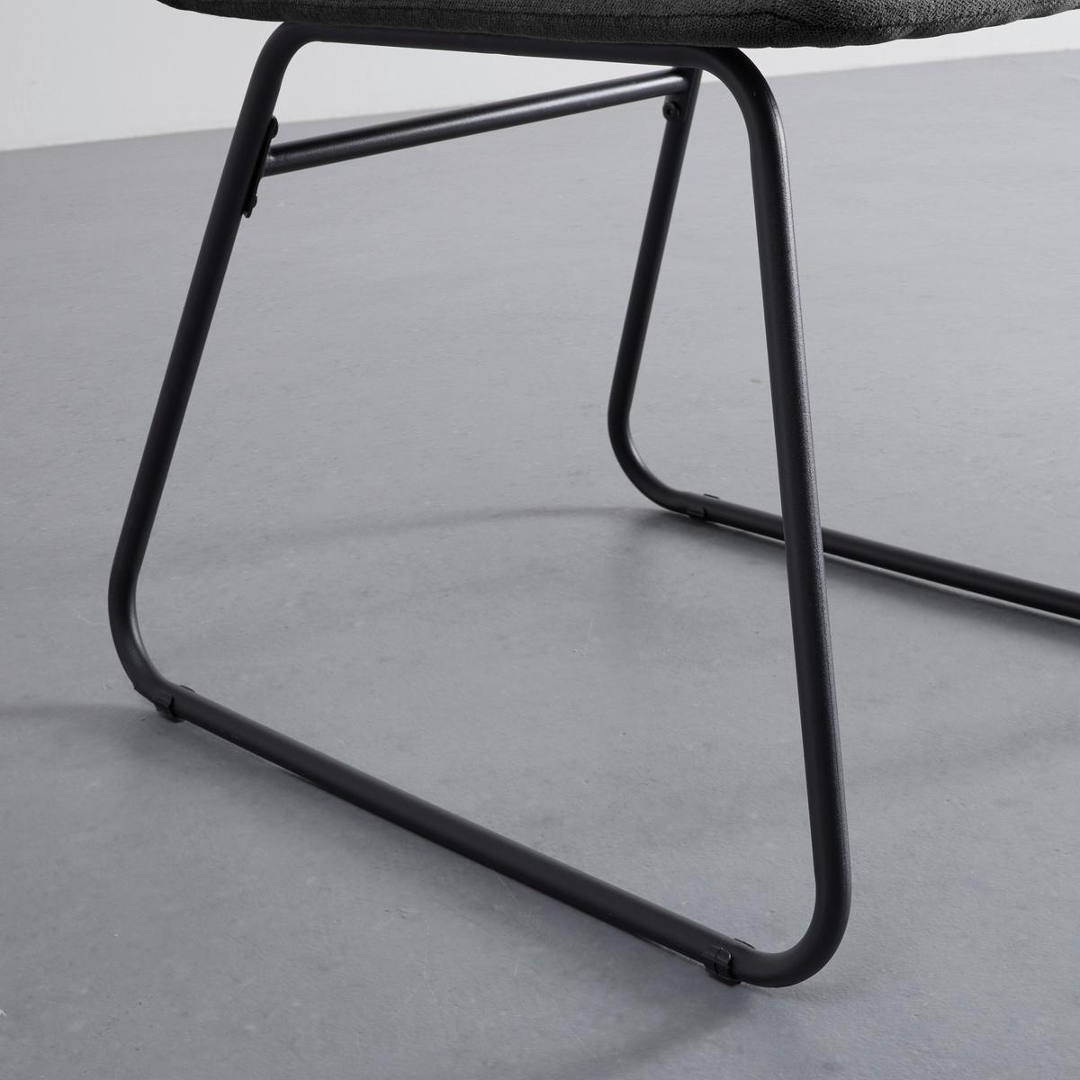 Sada židlí LEO tmavěšedá - černá/tmavě šedá, Moderní, kov/textil (49/99/68cm) - Bessagi Home