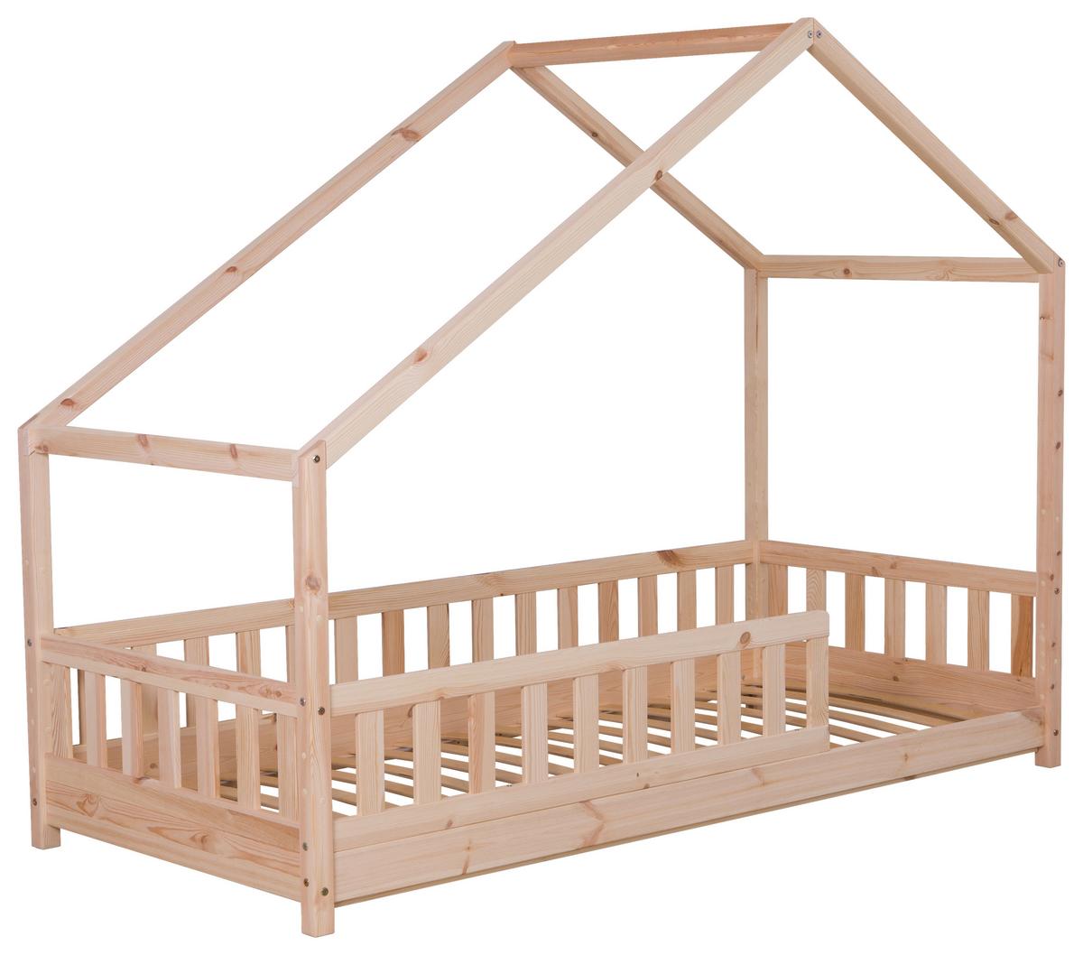 Hausbett Lou Naturfarben B: 140 Cm - Naturfarben/Weiß, MODERN, Holz/Textil (140/200cm) - MID.YOU