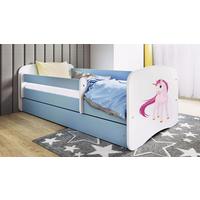 Kinder-/Juniorbett Babydreams Inkl. Matratze 80x160 - Blau/Birkefarben, MODERN, Holz/Holzwerkstoff (80/160cm) - MID.YOU