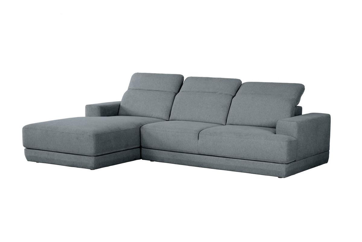 Ecksofa Frans Grau S: 204 Cm - Schwarz/Grau, Design, Textil (204/293cm) - MID.YOU