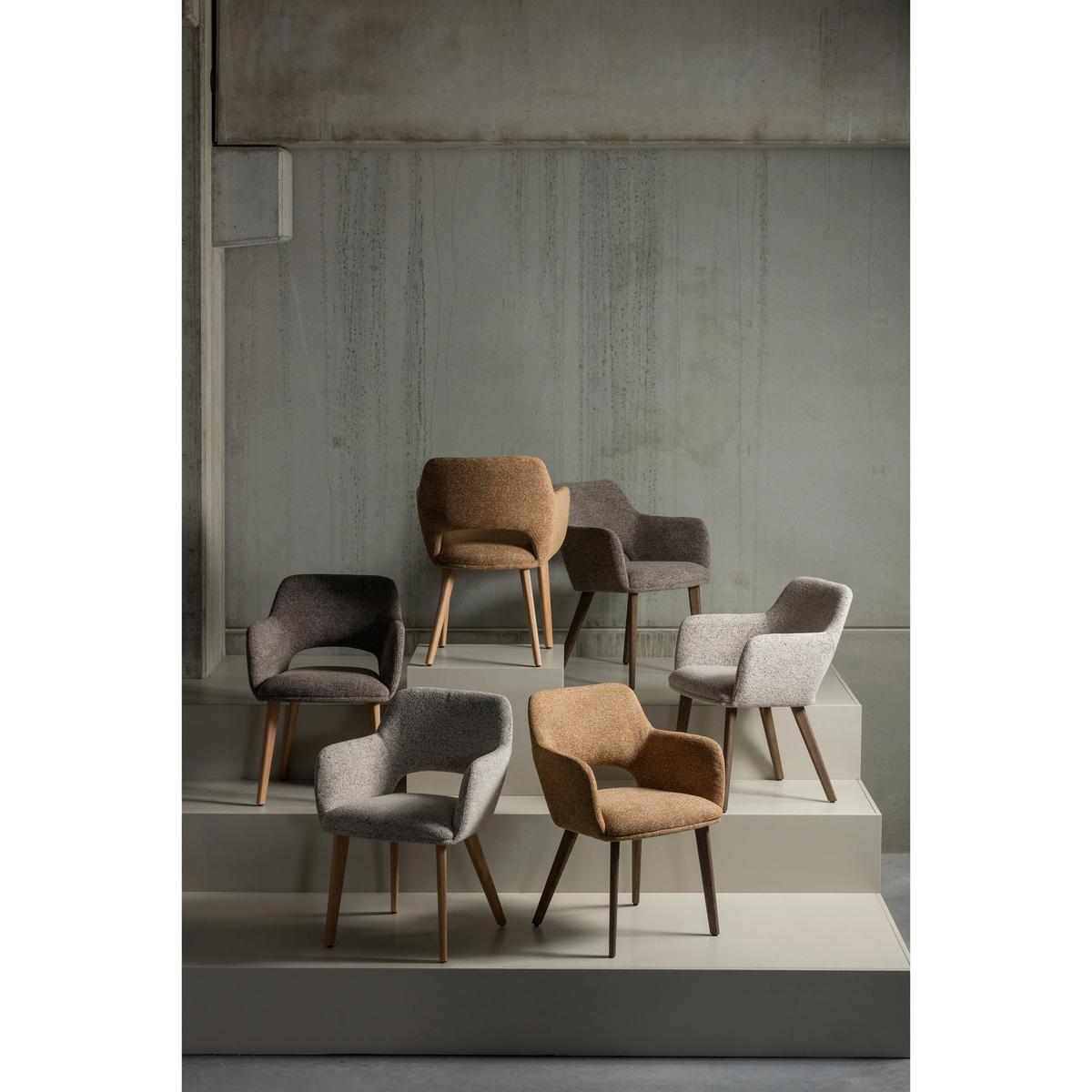 Armlehnstuhl-Set Murat Naturfarben B: 61cm - Naturfarben, MODERN, Holz/Textil (61/86/60cm) - Livetastic