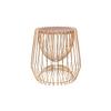 Bestelltisch Malibu Braun/messingfarben - Messingfarben/Braun, Basics, Stein/Metall (50/50/51cm) - Kayoom