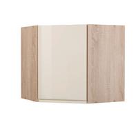 Eckoberschrank Cardiff 60 cm Creme/Sonoma 1 Drehtür - Creme/Sonoma Eiche, Basics, Holzwerkstoff (60/57/60cm) - Held