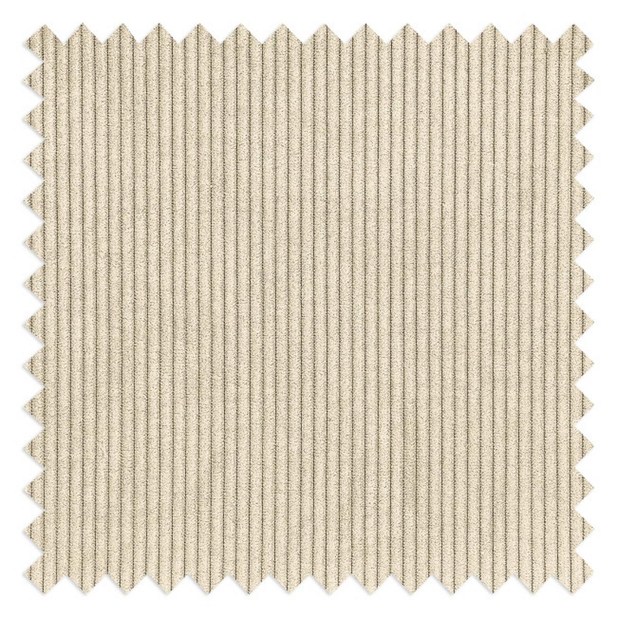 Ecksofa Bourbon, Creme S: 303x176 cm - Creme/Schwarz, MODERN, Textil (303/176cm) - Trendmanufaktur