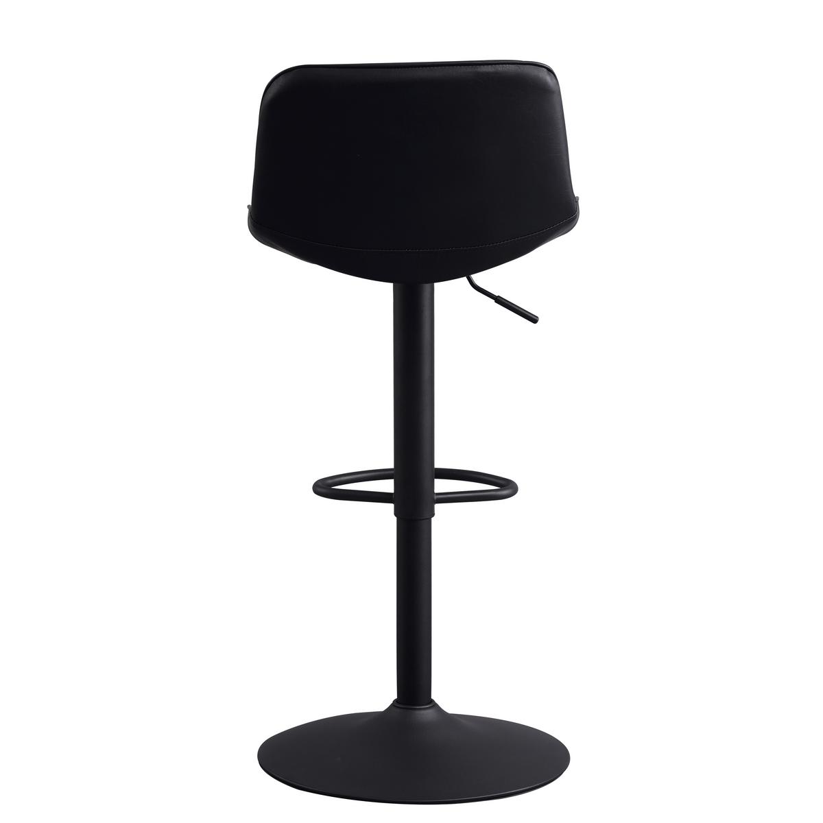 Barhocker-Set Ezra Schwarz B: 47 cm - Schwarz, MODERN, Textil/Metall (47/87/45cm) - MID.YOU