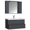 Badezimmer Silora Xl - Anthrazit/Weiß, MODERN, Glas/Keramik (100cm) - MID.YOU