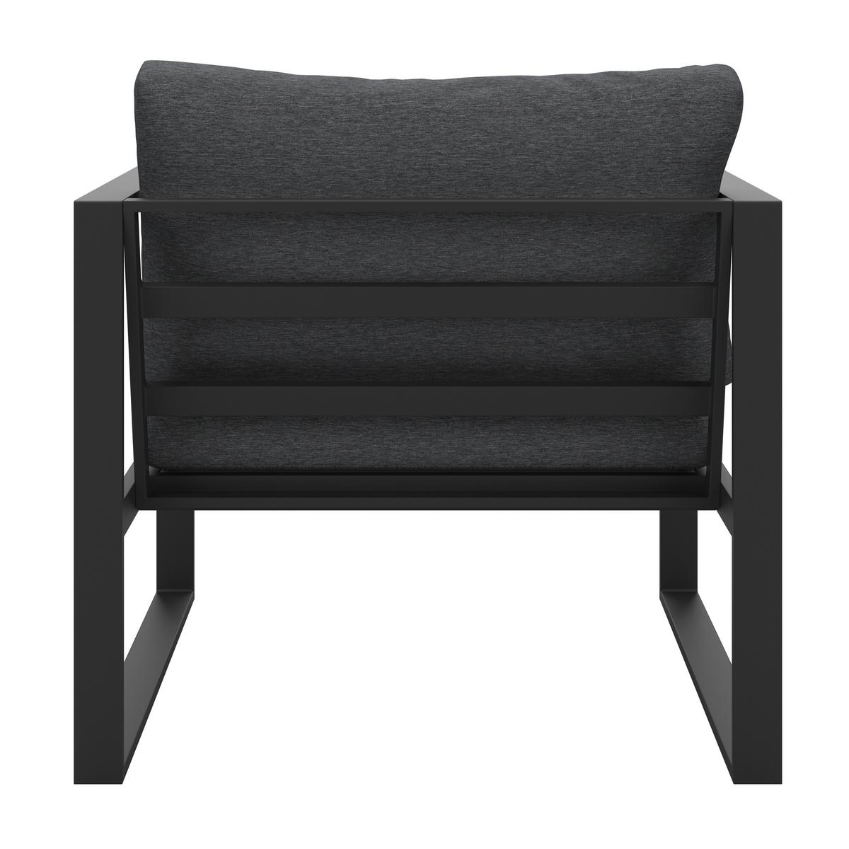 Loungegarnitur Almeria - Anthrazit, MODERN, Glas/Textil - Beldano