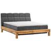 Boxspringbett Bed Bull mit Topper 160x200 cm - Buchefarben/Grau, Natur, Textil (160/200cm) - Livetastic