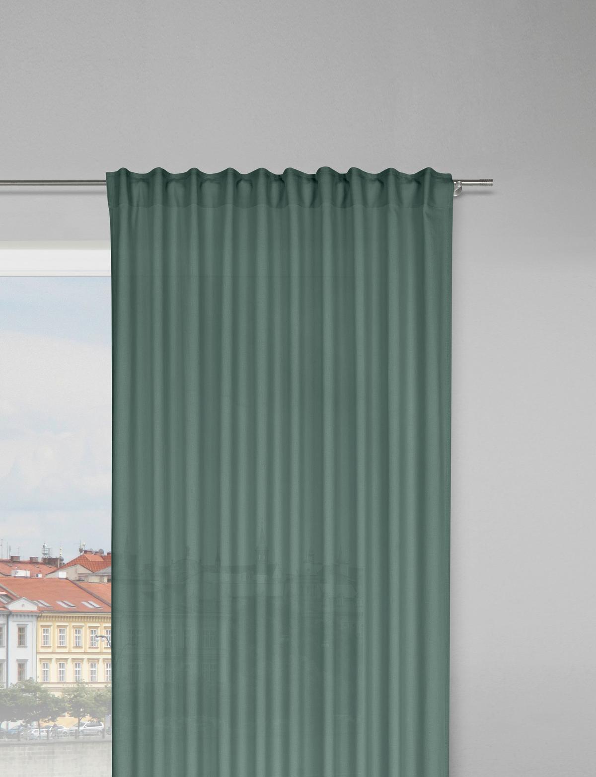 Hotový záves Sila, 140/255cm, zelená - zelená, Modern, textil (140/255cm) - Modern Living