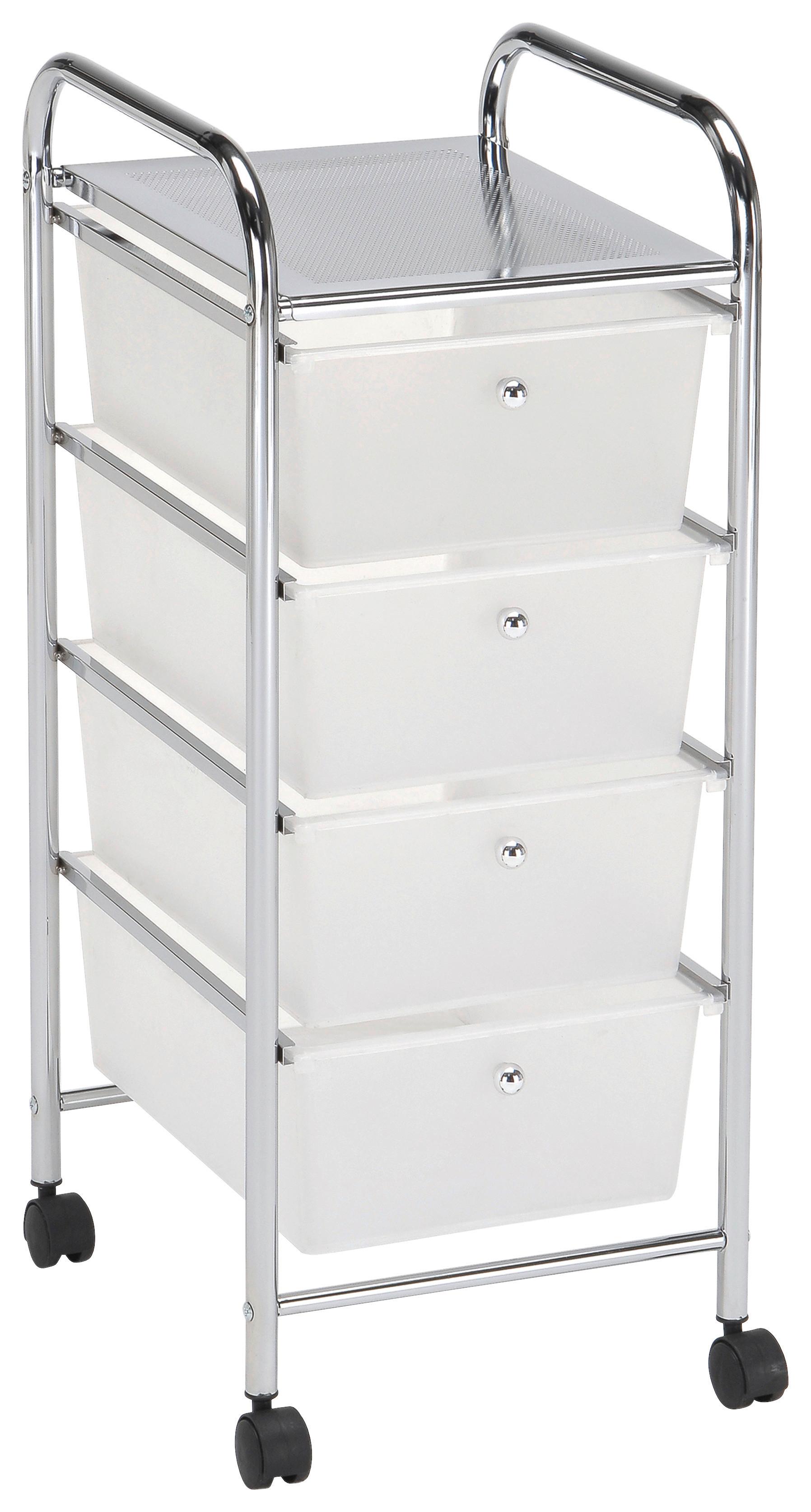 SERVÍROVACÍ VOZÍK PAULI - čierna/biela, Modern, kov/plast (33/82/39cm)