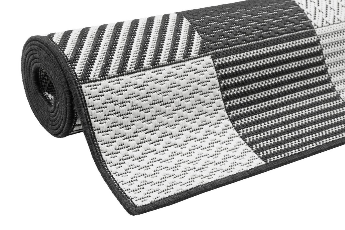 Outdoorteppich Chester - Schwarz/Weiß, KONVENTIONELL, Textil (200/290cm) - Esprit