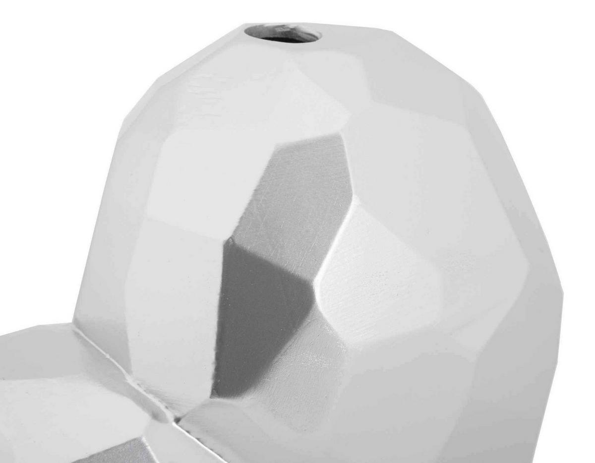 Vase Heart Silver Silberfarben B: 19 cm - Silberfarben, Basics, Kunststoff (19/18/9cm)