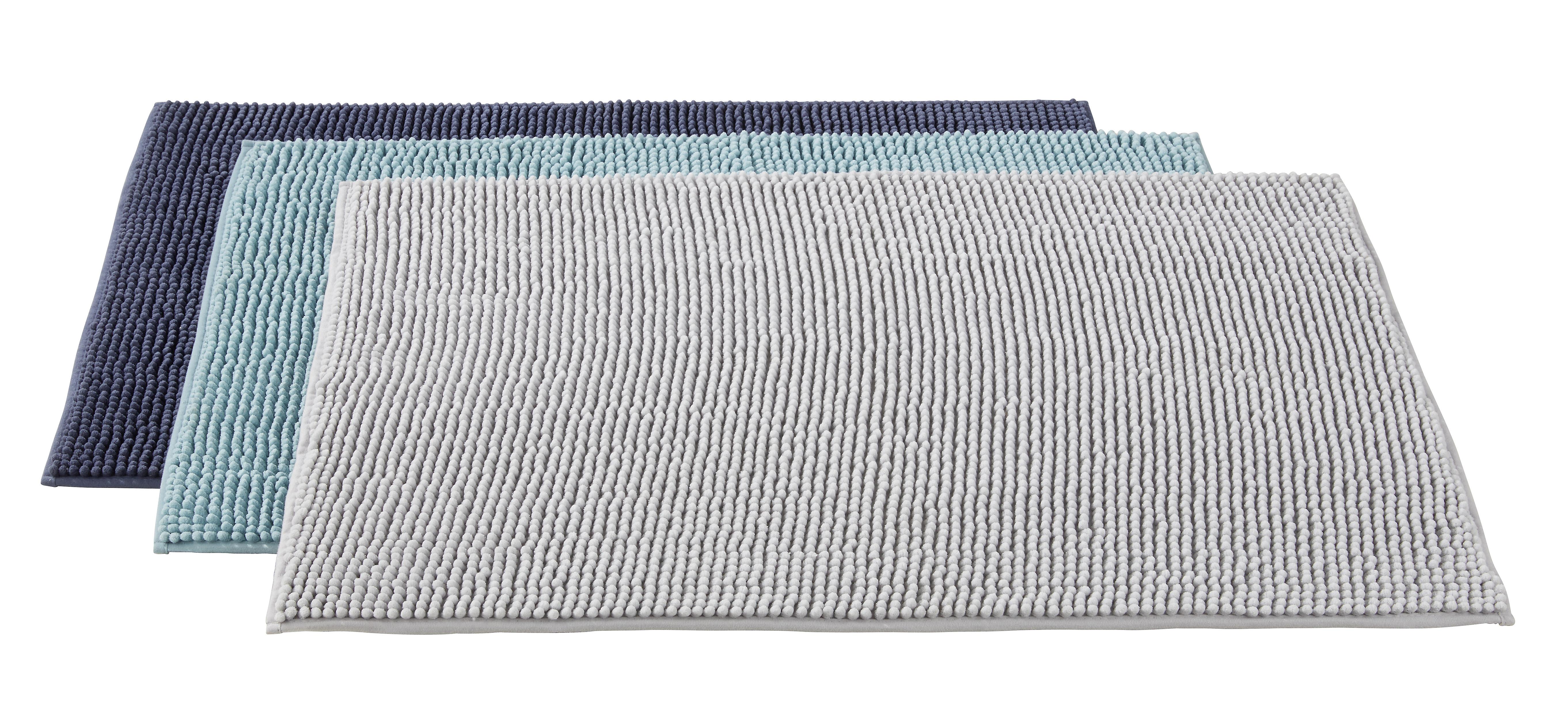 Předložka Koupelnová Nelly, 60/90cm, Stříbrná - barvy stříbra, textil (60/90cm) - Modern Living