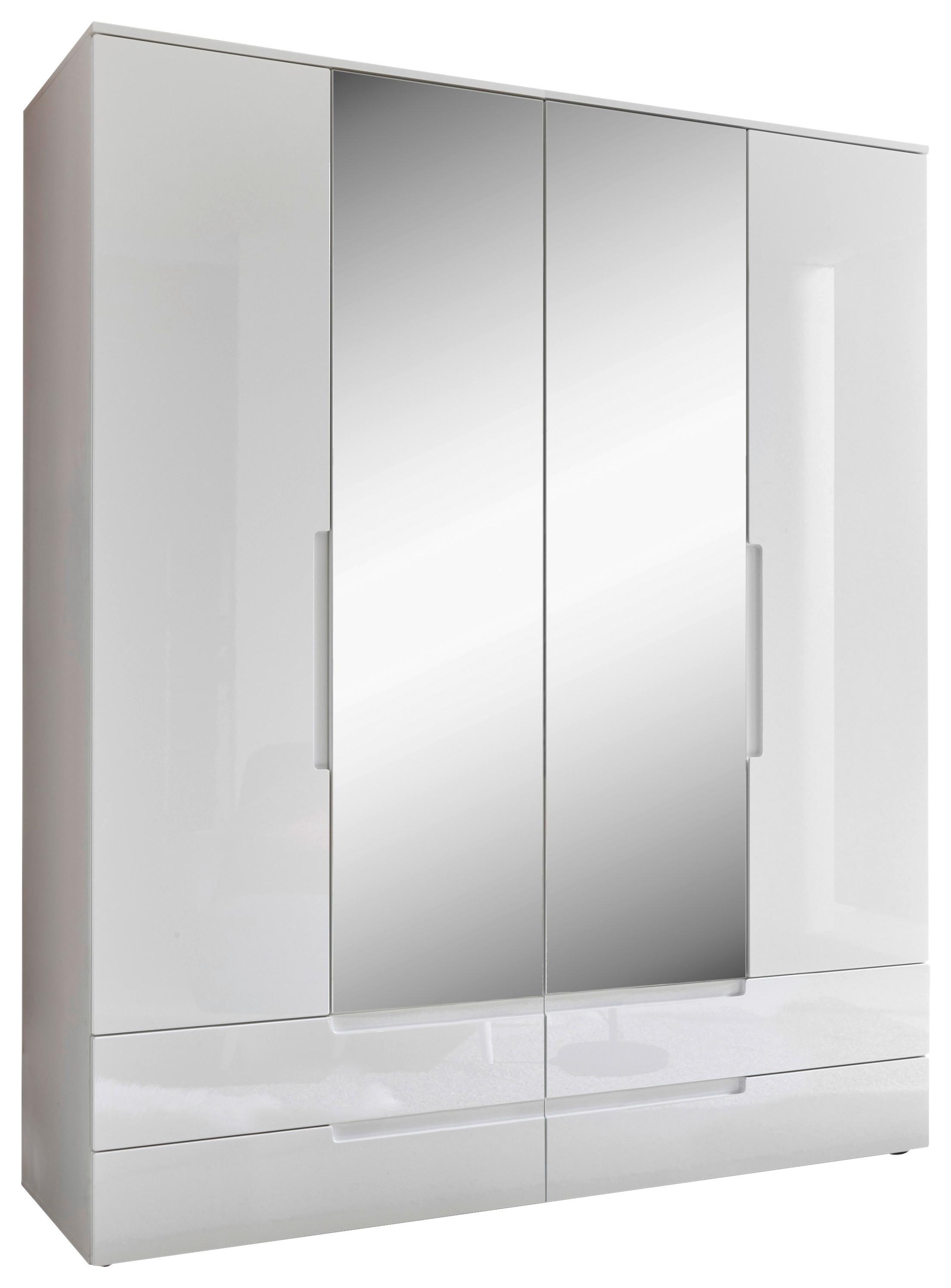 Drehtürenschrank Mit Spiegel 160 cm Spice Weiß - Weiß, MODERN, Holzwerkstoff (160/208/57cm) - MID.YOU