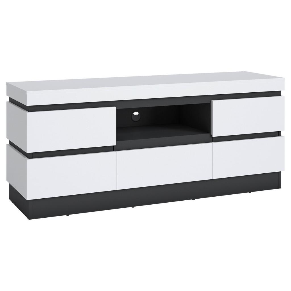 TV-Element Campania Anthrazit, Weiß B: 160,8 cm