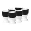 Eierbecherset Schwarz Weiß 6-teilig D: 4,5cm - Schwarz/Weiß, Basics, Keramik (4,5/6,5cm) - Van Well