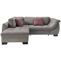 Ecksofa mit Schlaffunktion Flora Graubraun Cord - Koralle/Graubraun, Design, Textil (190/250cm) - MID.YOU
