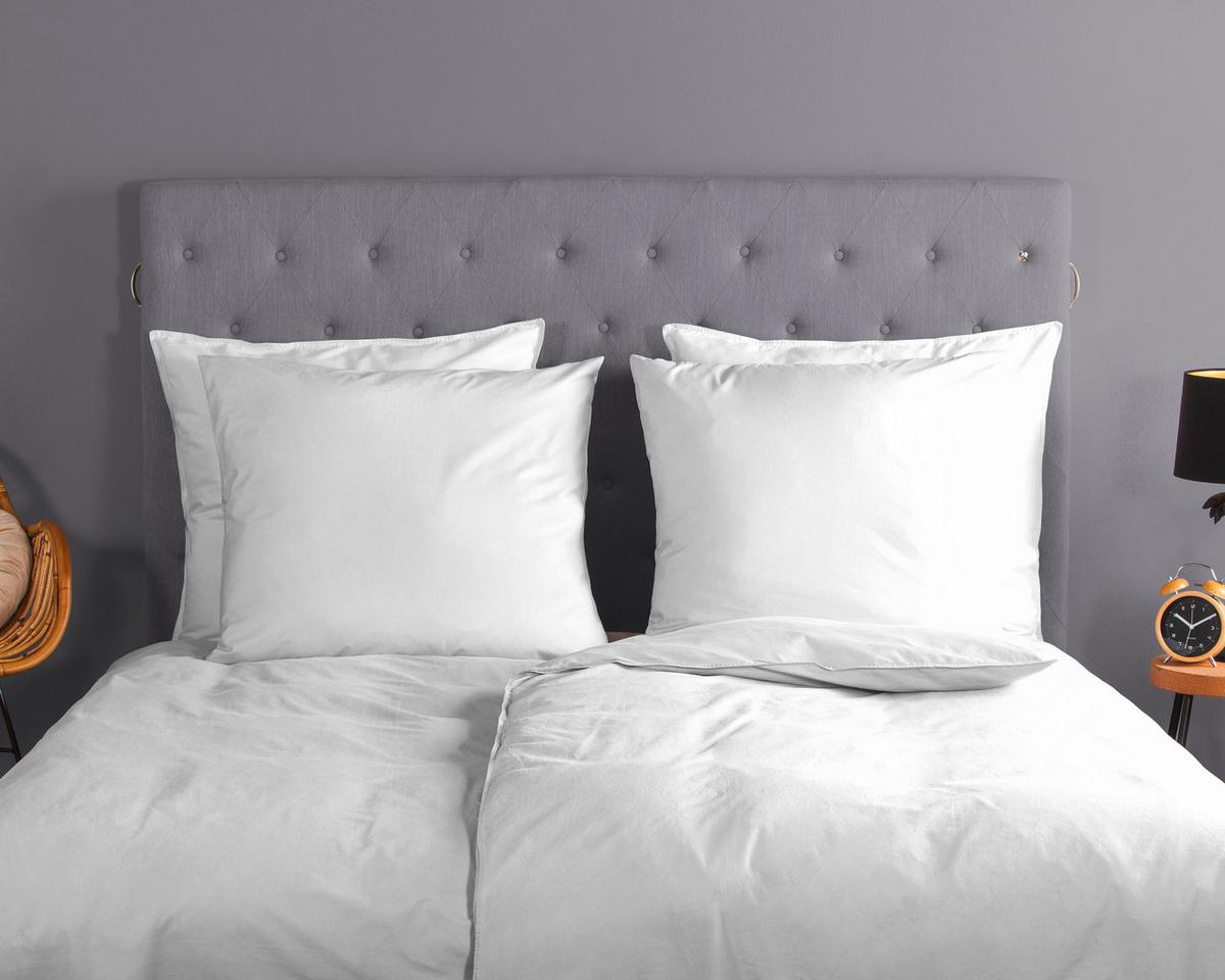 Bettwäsche Uni Weiß 135x200 Cm - Weiß, Basics, Textil (135/200cm)