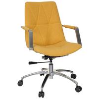 Drehstuhl Saranto Ii Gelb - Gelb/Alufarben, MODERN, Kunststoff/Textil (57/100/75cm) - MID.YOU