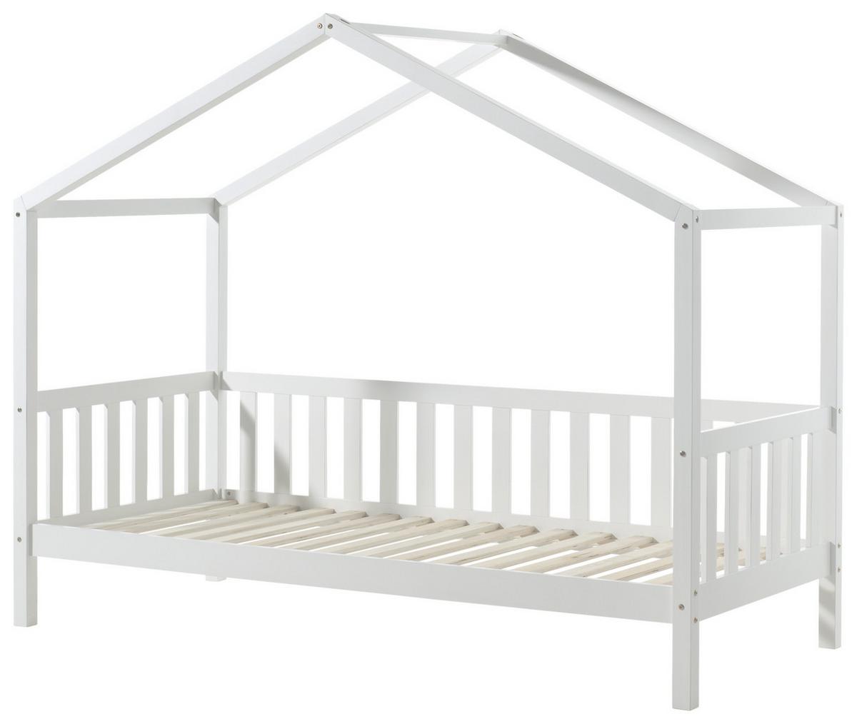 Hausbett Dallas 90x200 Cm Kiefer Weiß - Weiß, MODERN, Holz (90/200cm) - MID.YOU