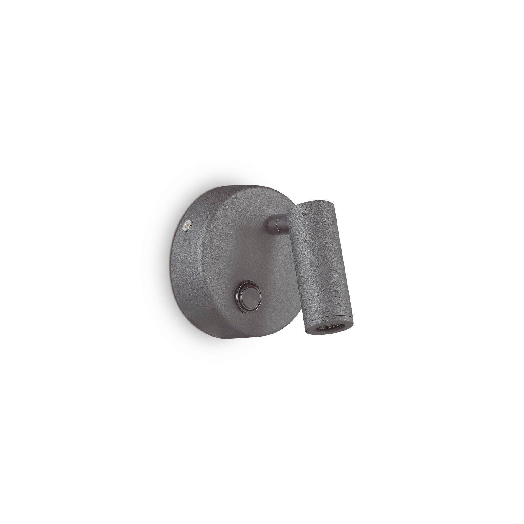 Led-wandleuchte Nero Schwarz D: 9 Cm - Schwarz, Basics, Metall (9/13cm) - Ideal Lux