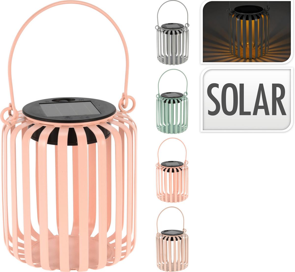 Solarleuchte Hz1231430 - Hellgrau/Altrosa, Basics, Metall (9,5/9,5/11,5cm)