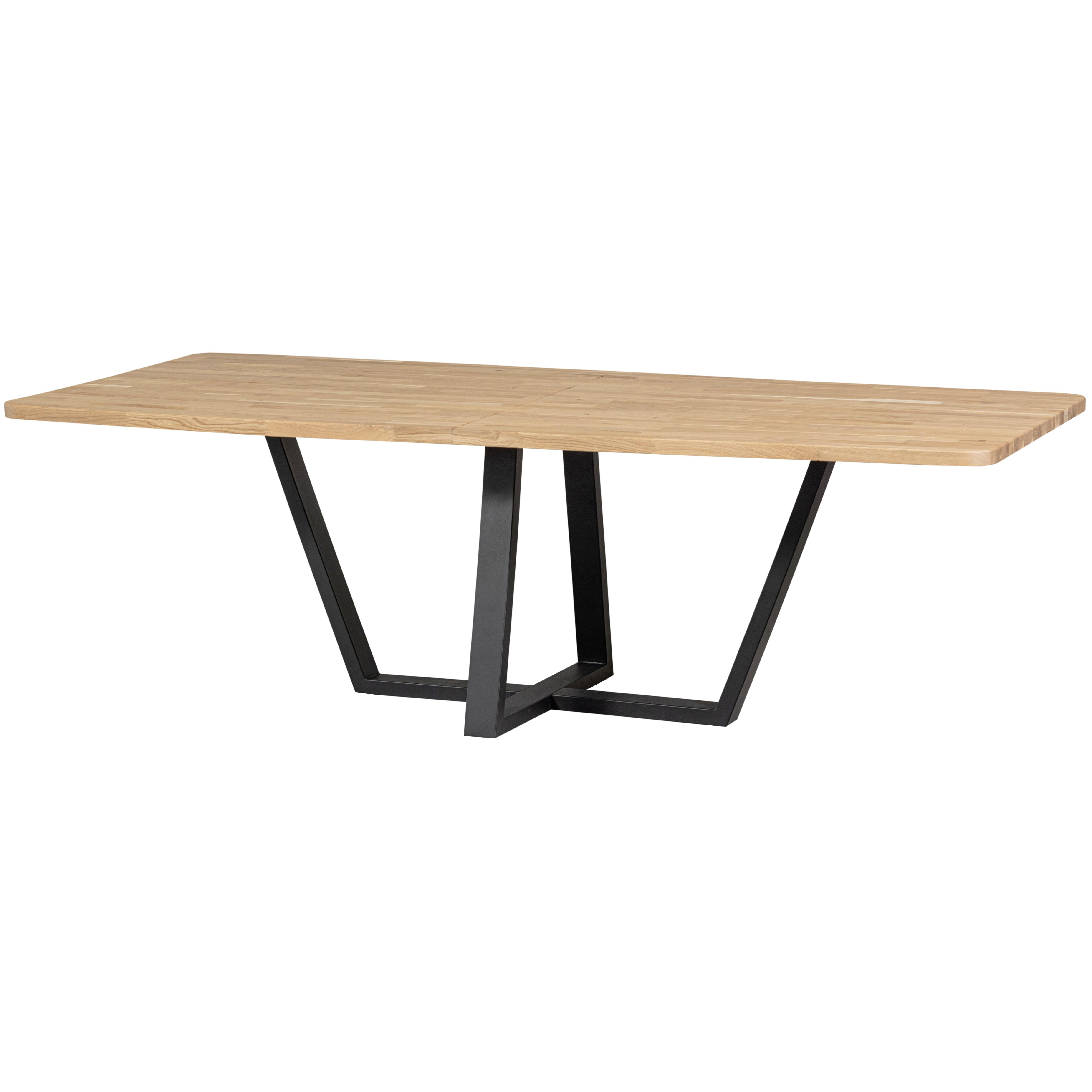 Esstisch Tablo Naturfarben/Schwarz L: 240cm - Schwarz/Naturfarben, MODERN, Holz/Metall (240/100/77cm) - Livetastic