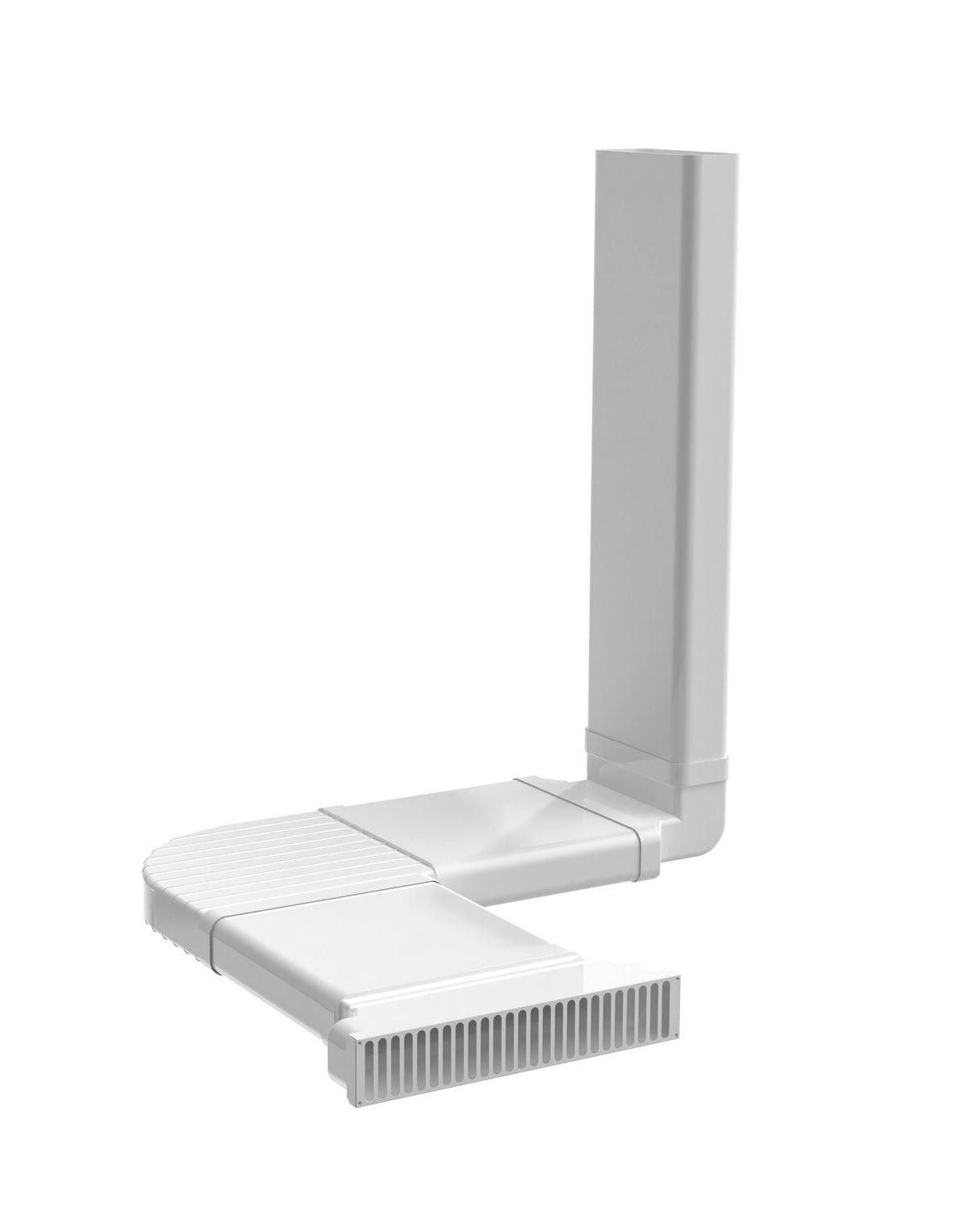 Abluftkanal Weiß - Weiß, Basics, Kunststoff - PKM