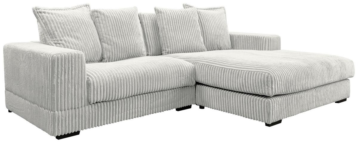 Ecksofa Funny - Schwarz/Weiß, Design, Textil (285/195cm) - MID.YOU