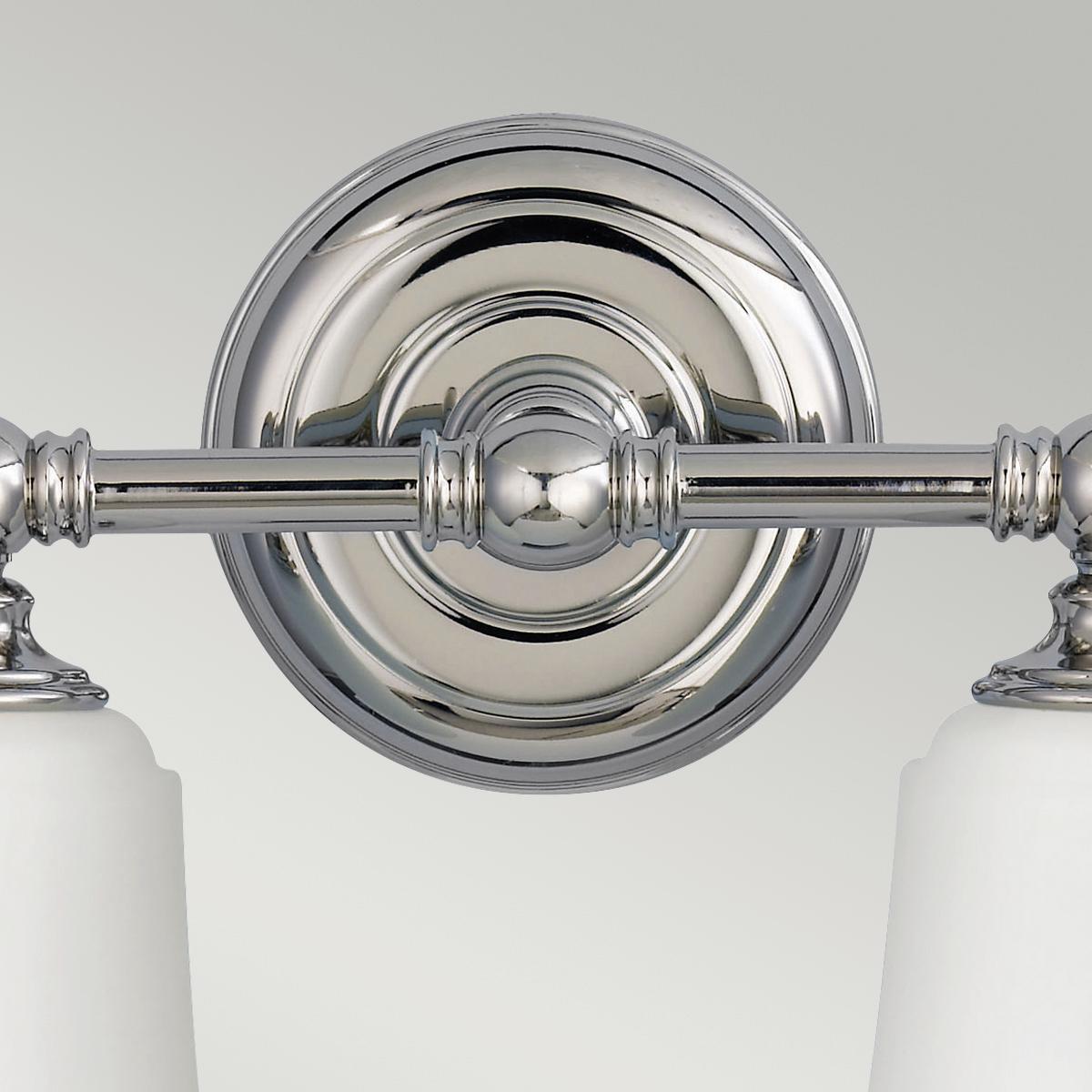 Bad-wandleuchte Hugolake Ip44 2-Flammig In Chromfarben - Chromfarben, Design, Glas/Metall (33/24.8/15.2cm) - Elstead Lighting